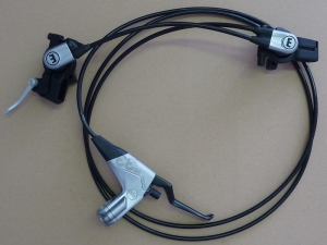 Magura HS 33 silber, Cover silber, Aluhebel schwarz, 2 Finger Hebel, Einzelbremse
