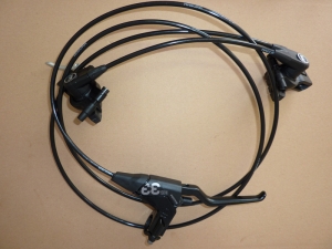 Magura HS 33 Black Edition, Cover schwarz, Aluhebel schwarz, 4 Finger Hebel, Einzelbremse