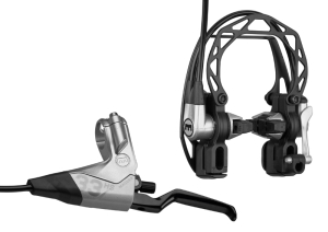Magura HS 33 silber, Cover silber, Aluhebel schwarz, 2 Finger Hebel, Einzelbremse