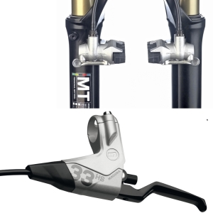 Magura HS 33 Firm Tech, silber, Cover silber, Aluhebel schwarz, 2 Finger Hebel, Einzelbremse